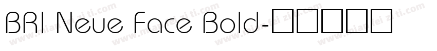 BRI Neue Face Bold字体转换